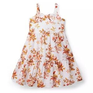 Janie and Jack Floral White and Orange Dress